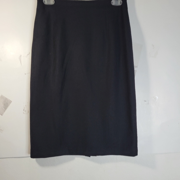 Womans Valerie Stevens Petites Stretch Black Wool/Spandex Skirt Size 8 Petite - Picture 2 of 7